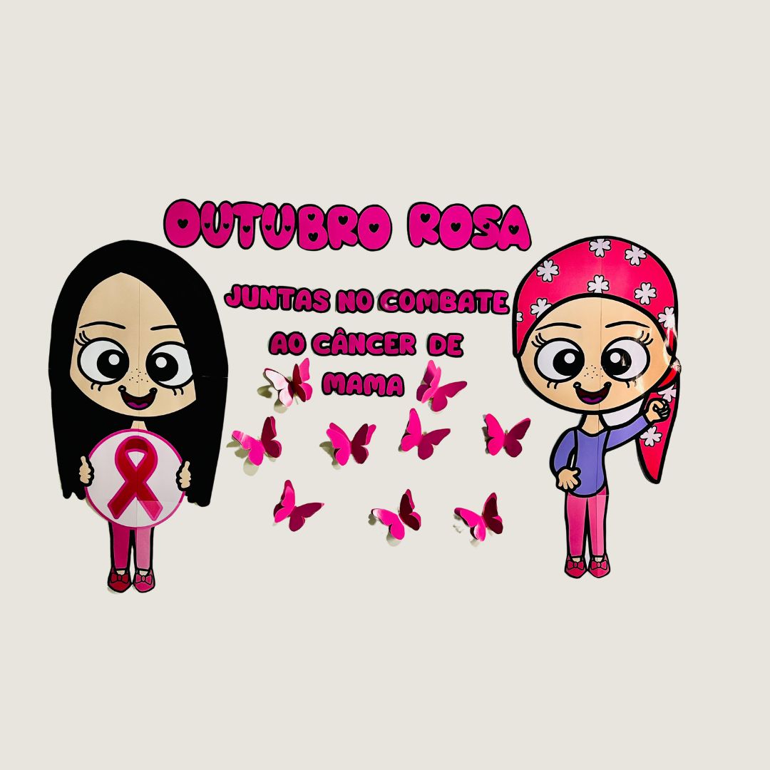 Decoração / painel + moldura / bambolê para foto: outubro rosa – Atividade Pedagógica — amostra 1: O que vem no material