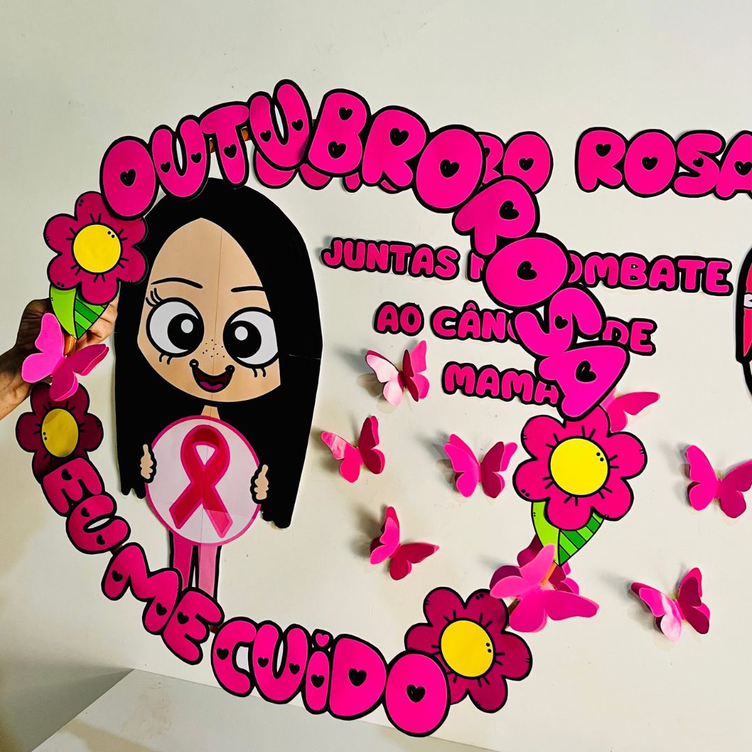 Decoração / painel + moldura / bambolê para foto: outubro rosa – Atividade Pedagógica — amostra 3: Formato e entrega