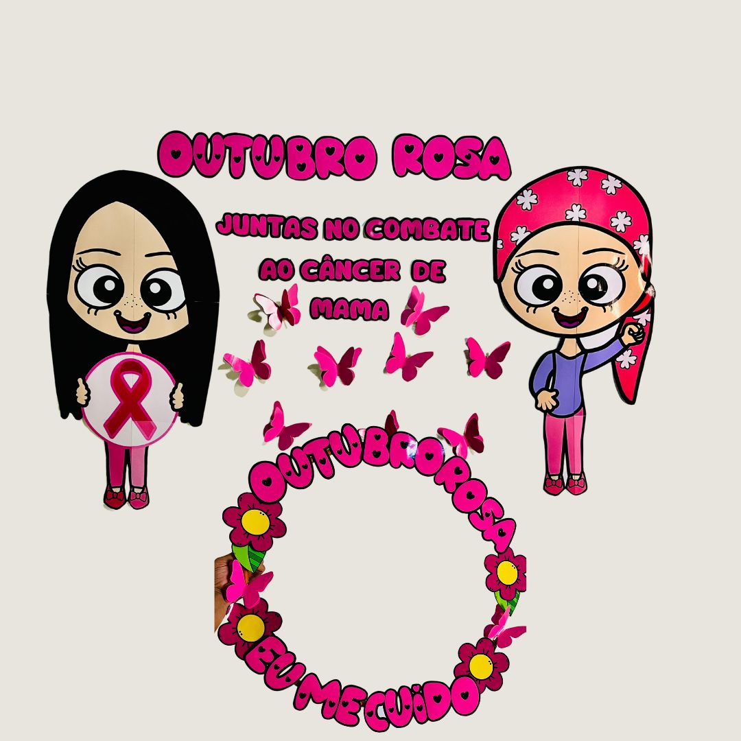 Decoração / painel + moldura / bambolê para foto: outubro rosa – Atividade Pedagógica — Datas comemorativas para Educação…