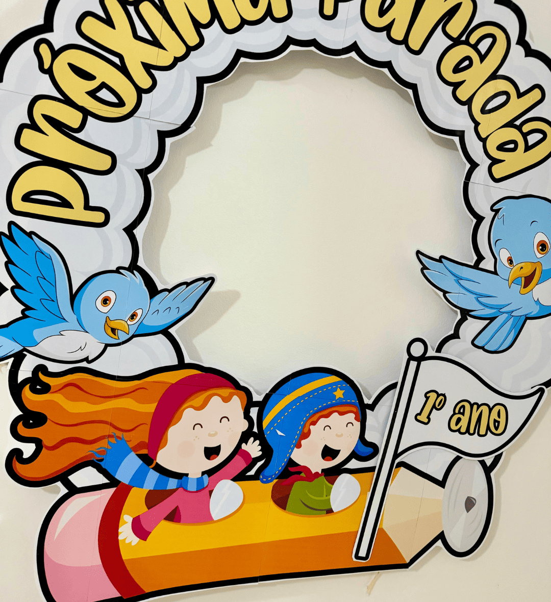 Decoração para Bambolê Próxima Parada em PDF — amostra 1: Decoração para bambolê com tema Próxima Parada