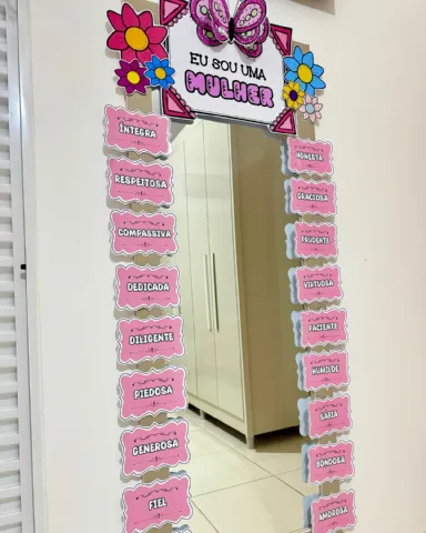 Decoração para espelho tema “Dia da Mulher”. — capa do material