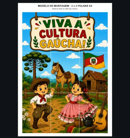 Decoração para Porta – Viva a Cultura Gaúcha! — amostra 2: VIVA A CULTURA GAÚCHA