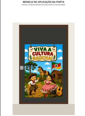 Decoração para Porta – Viva a Cultura Gaúcha! — amostra 3: VIVA A CULTURA GAÚCHA