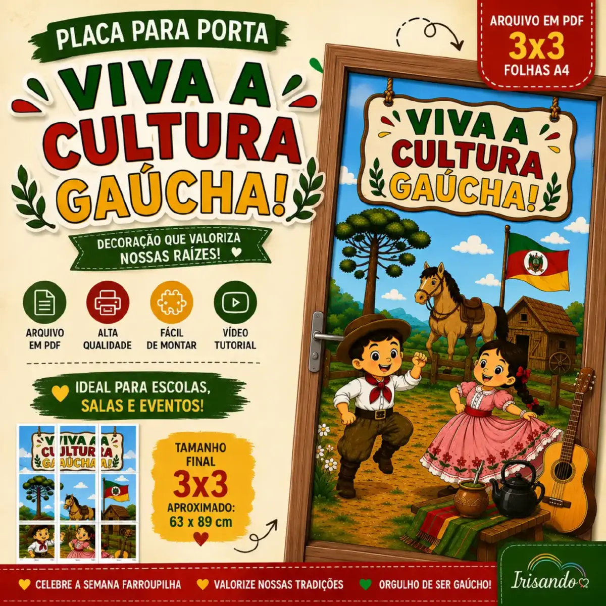 Decoração para Porta – Viva a Cultura Gaúcha! — Alfabetização para Educação Infantil: VIVA A CULTURA GAÚCHA