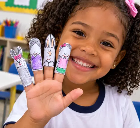 🎀🐰 DEDOCHES – MENINA BONITA DO LAÇO DE FITA — capa do material