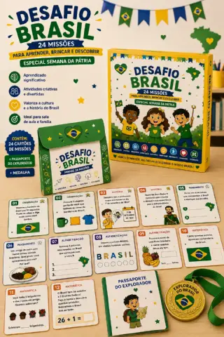 🇧🇷 DESAFIO BRASIL | 24 MISSÕES VARIADAS — amostra 1: Desafio Brasil — 24 missões lúdicas para aprender, brincar e… 🇧🇷 DESAFIO BRASIL | 24 MISSÕES VARIADAS — amostra 1: Desafio Brasil — 24 missões lúdicas para aprender, brincar e…