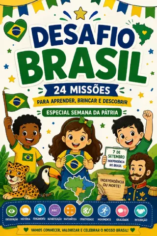 🇧🇷 DESAFIO BRASIL | 24 MISSÕES VARIADAS — amostra 4: Desafio Brasil — 24 missões lúdicas para aprender, brincar e… 🇧🇷 DESAFIO BRASIL | 24 MISSÕES VARIADAS — amostra 4: Desafio Brasil — 24 missões lúdicas para aprender, brincar e…