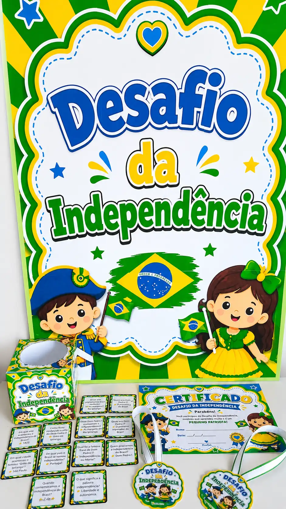 Desafio da Independência do Brasil – Jogo 7 de Setembro — amostra 3: Recurso lúdico sobre a Independência do Brasil com…