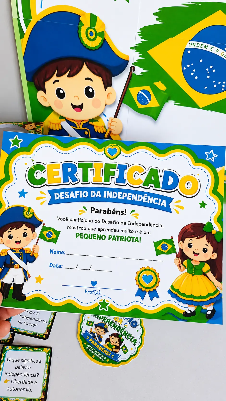 Desafio da Independência do Brasil – Jogo 7 de Setembro — amostra 6: Recurso lúdico sobre a Independência do Brasil com…