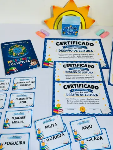 Desafio da Leitura – Atividades de Leitura de Palavras e Frases para Alfabetização — capa do material