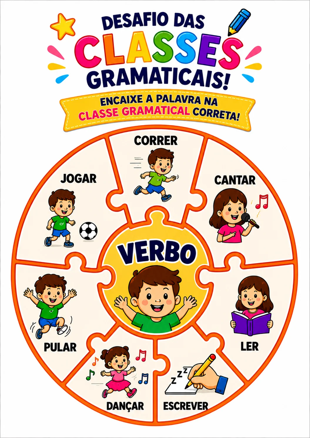 ✨ DESAFIO DAS CLASSES GRAMATICAIS ✨🧩 VERBO, ADJETIVO... — amostra 2: ✨ DESAFIO DAS CLASSES GRAMATICAIS ✨🧩 Transforme o…