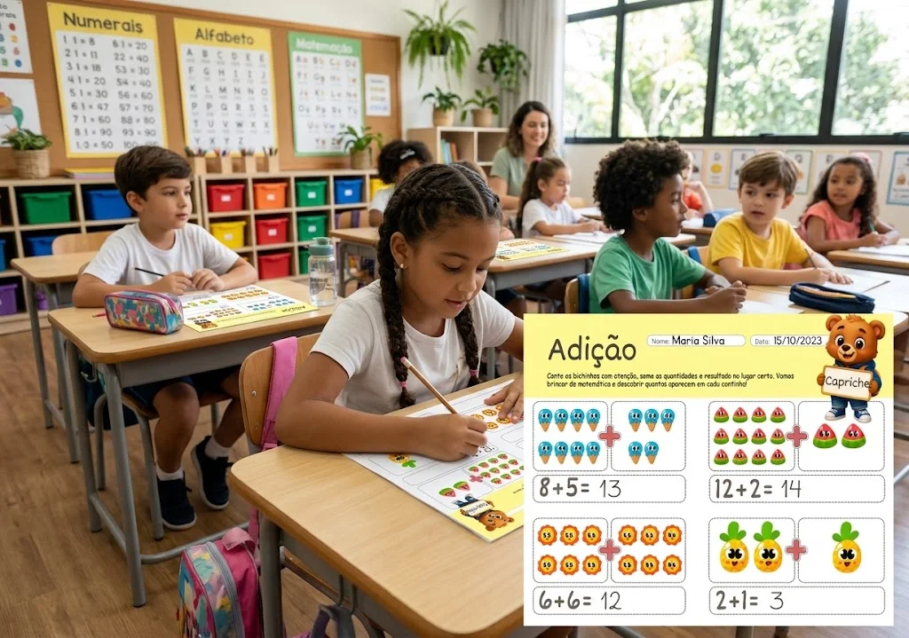 DESAFIO DAS CONTAS | Atividades de Matemática com as 4 Operações — amostra 1: Atividades visuais de adição, subtração,…