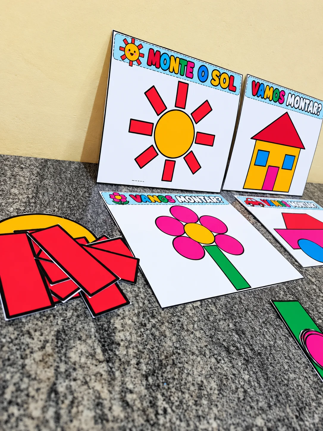 DESAFIO DAS FIGURAS – FORMAS GEOMÉTRICAS — amostra 2: Ideal para estimular a associação visual, a percepção, a coordenação…