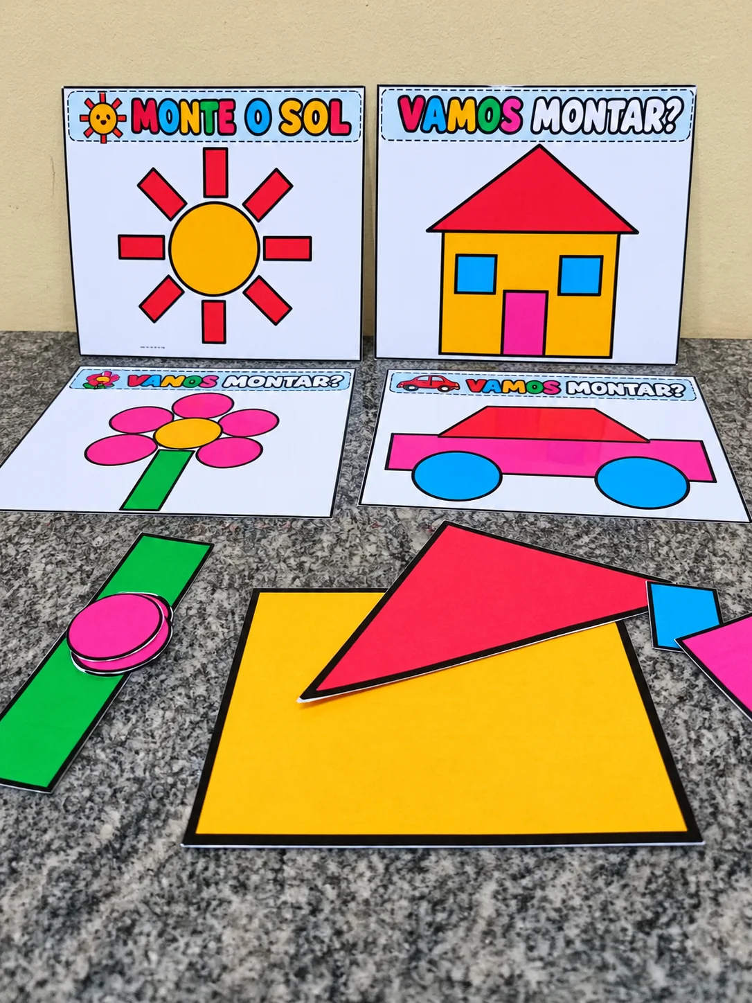 DESAFIO DAS FIGURAS – FORMAS GEOMÉTRICAS — amostra 4: Ideal para estimular a associação visual, a percepção, a coordenação…