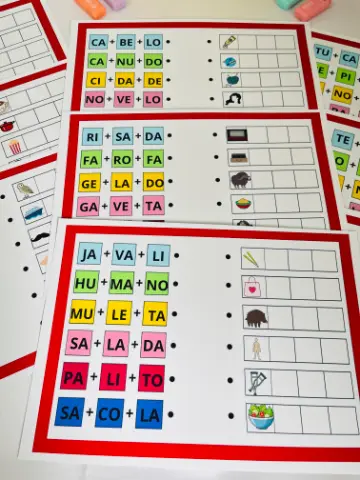 Desafio das Sílabas – Atividade de Alfabetização para Formar Palavras — amostra 2: Uma atividade colorida e envolvente para… Desafio das Sílabas – Atividade de Alfabetização para Formar Palavras — amostra 2: Uma atividade colorida e envolvente para…