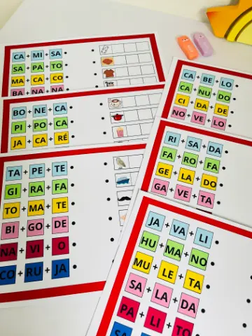 Desafio das Sílabas – Atividade de Alfabetização para Formar Palavras — amostra 3: Uma atividade colorida e envolvente para… Desafio das Sílabas – Atividade de Alfabetização para Formar Palavras — amostra 3: Uma atividade colorida e envolvente para…