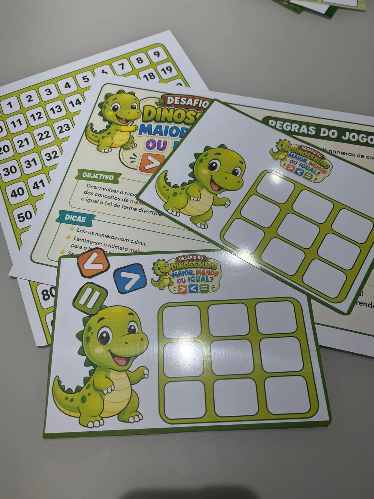 Desafio do dinossauro - APRENDER MAIOR, MENOR E IGUAL — capa do material