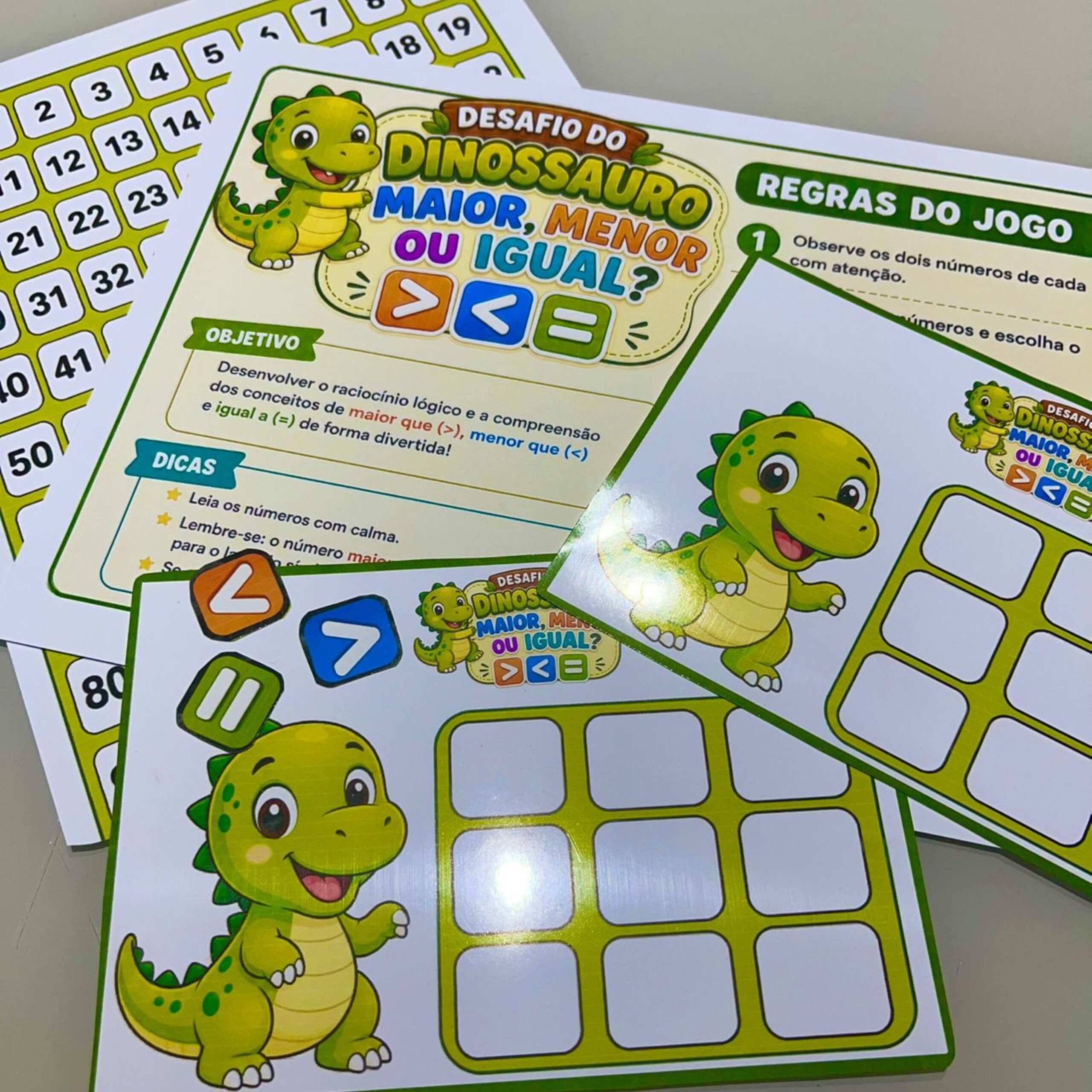 Desafio do dinossauro – PDF para Imprimir | Educação Infantil e Alfabetização — capa do material