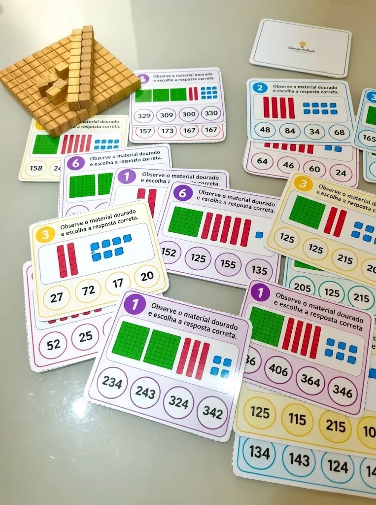 Desafio do Material Dourado | Centenas, Dezenas e Unidades — amostra 2: Desafios de matemática com material dourado para…