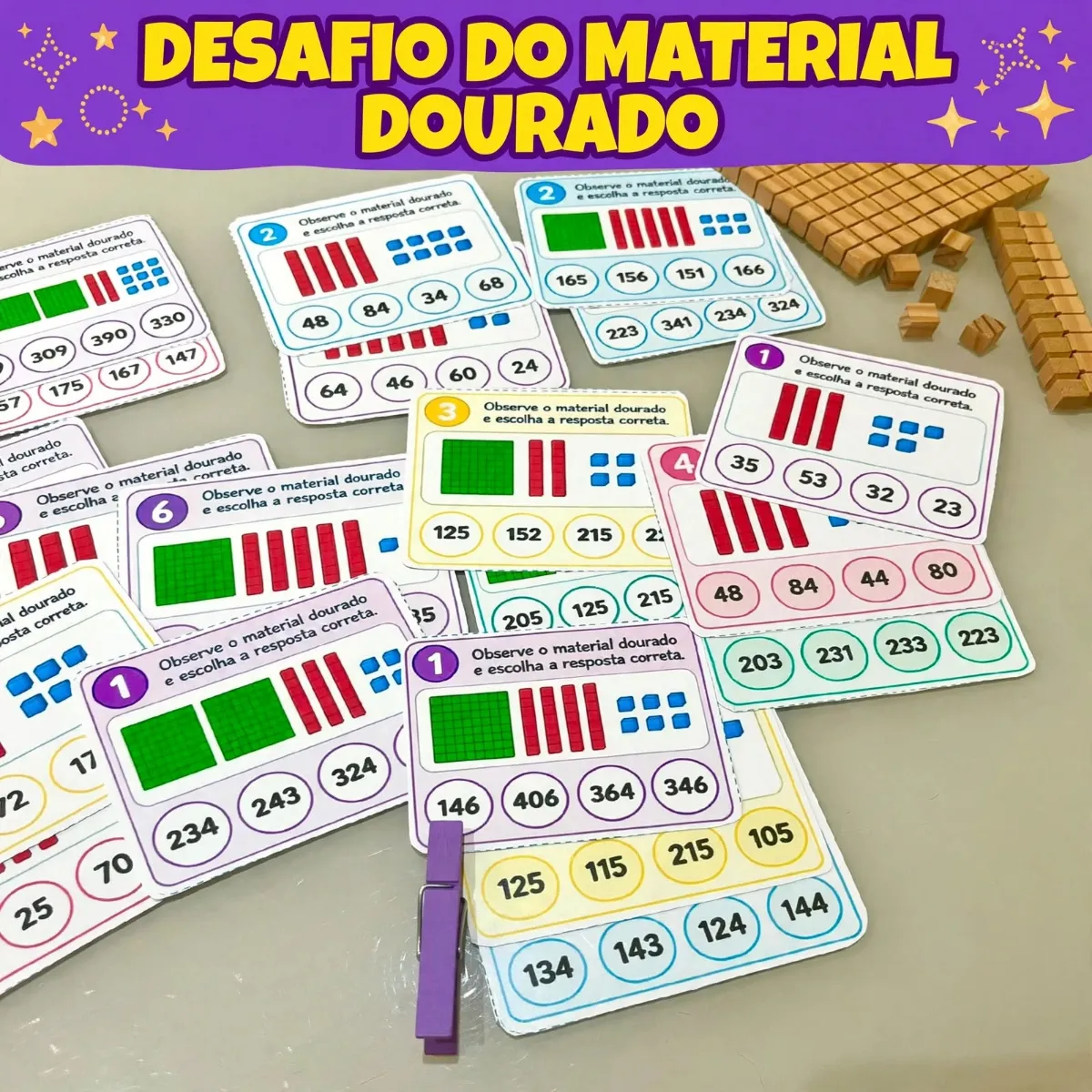 Desafio Matemático: Material Dourado - Cards — Matemática para 3º ano: Um recurso pedagógico interativo que transforma o…