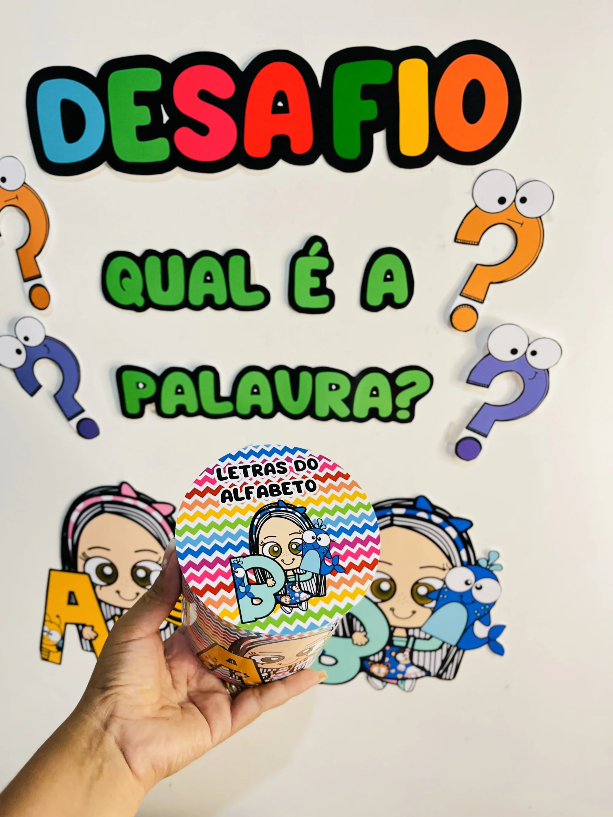 DESAFIO “QUAL É A PALAVRA?” Revenda — amostra 1: Uma atividade divertida e educativa para estimular a alfabetização, a…