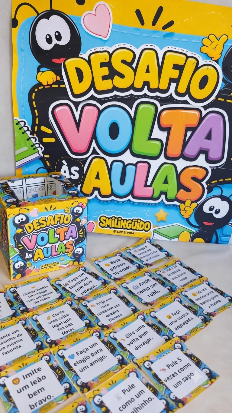 Desafio Volta às Aulas Smilinguido em PDF | Kit Acolhida com Desafios e Painel — amostra 1: Um recurso pedagógico criativo… Desafio Volta às Aulas Smilinguido em PDF | Kit Acolhida com Desafios e Painel — amostra 1: Um recurso pedagógico criativo…