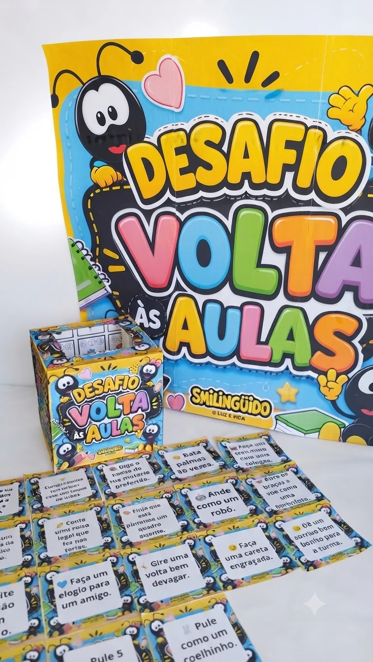 Desafio Volta às Aulas Smilinguido em PDF | Kit Acolhida com Desafios e Painel — capa do material