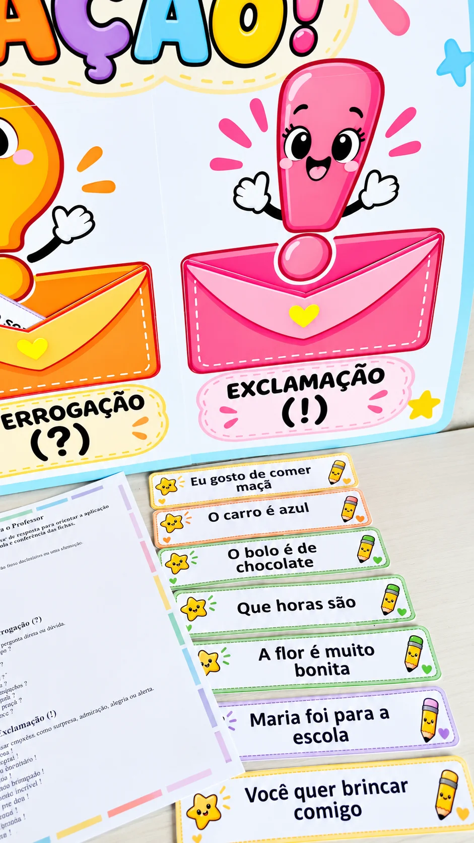 Desafios da Pontuação – Painel Interativo de pontuação de frases — amostra 3: 🔤 SINAIS DE PONTUAÇÃO TRABALHADOS