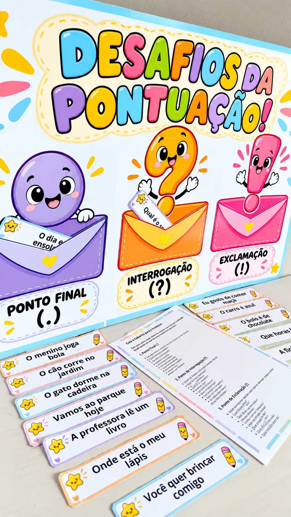 Desafios da Pontuação – Painel Interativo de pontuação de frases — amostra 5: 🧠 HABILIDADES DESENVOLVIDAS