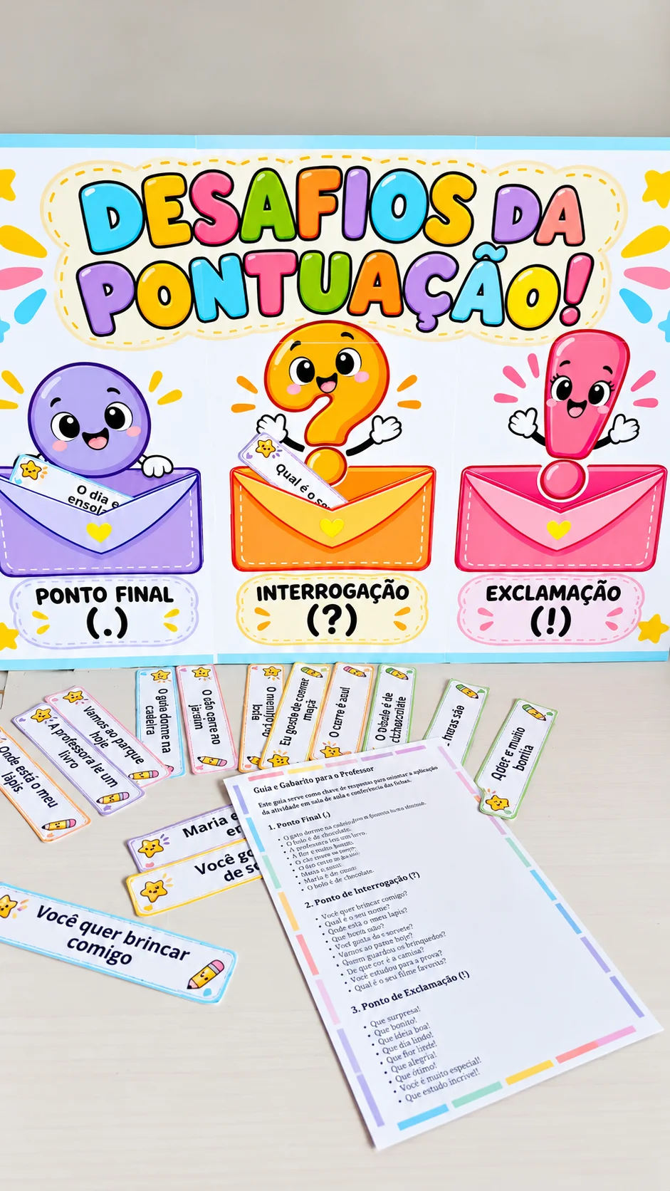 DESAFIOS DA PONTUAÇÃO! RECURSO LÚDICO e DIVERTIDO — amostra 2: Um recurso pedagógico lúdico e divertido para ensinar os…