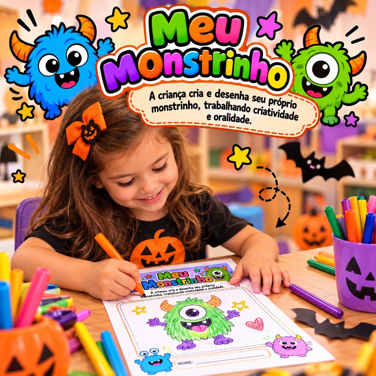 Desafios do Halloween - Atividades Lúdicas — amostra 3: Kit de atividades de Halloween com desafios divertidos e temáticos