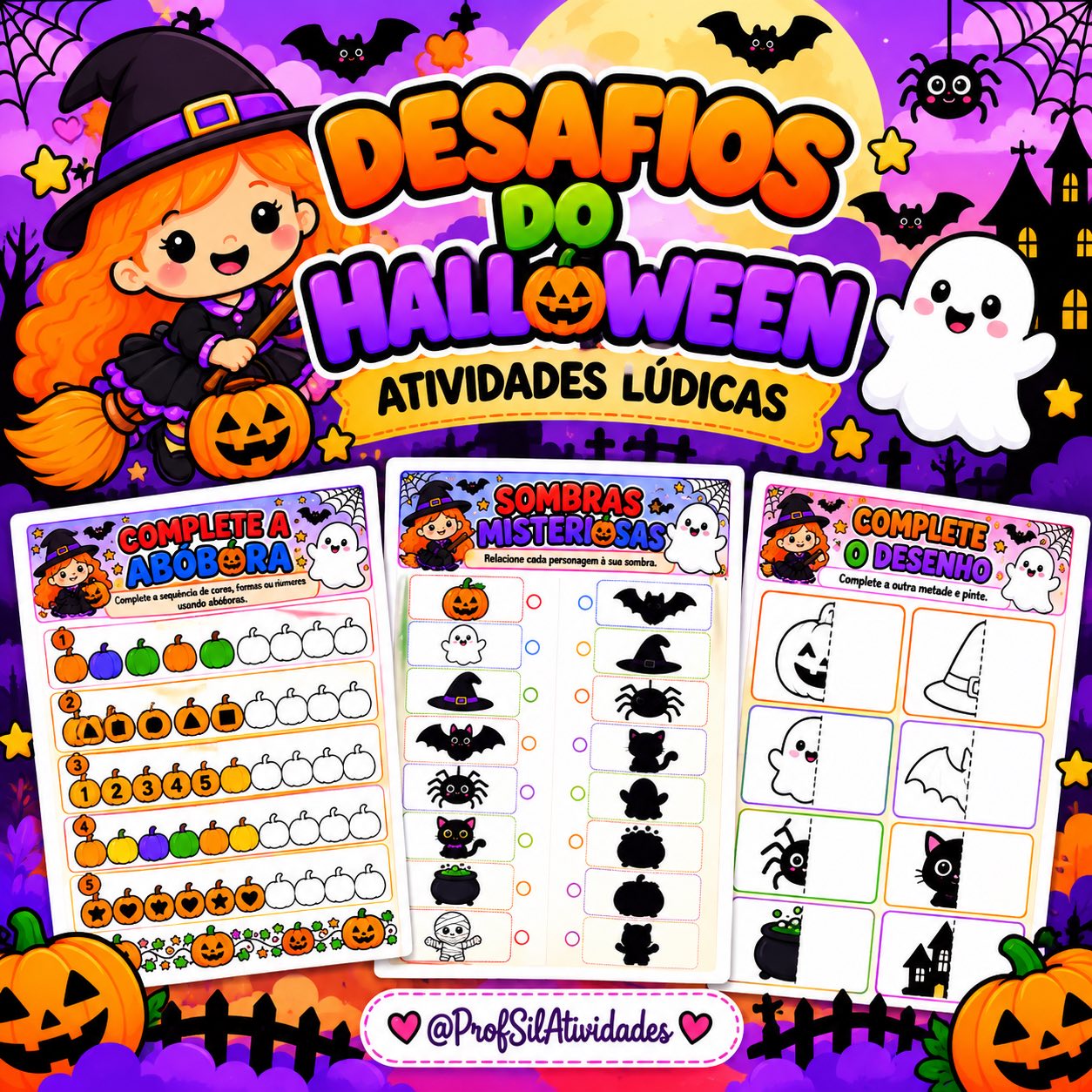 Desafios do Halloween - Atividades Lúdicas — capa do material