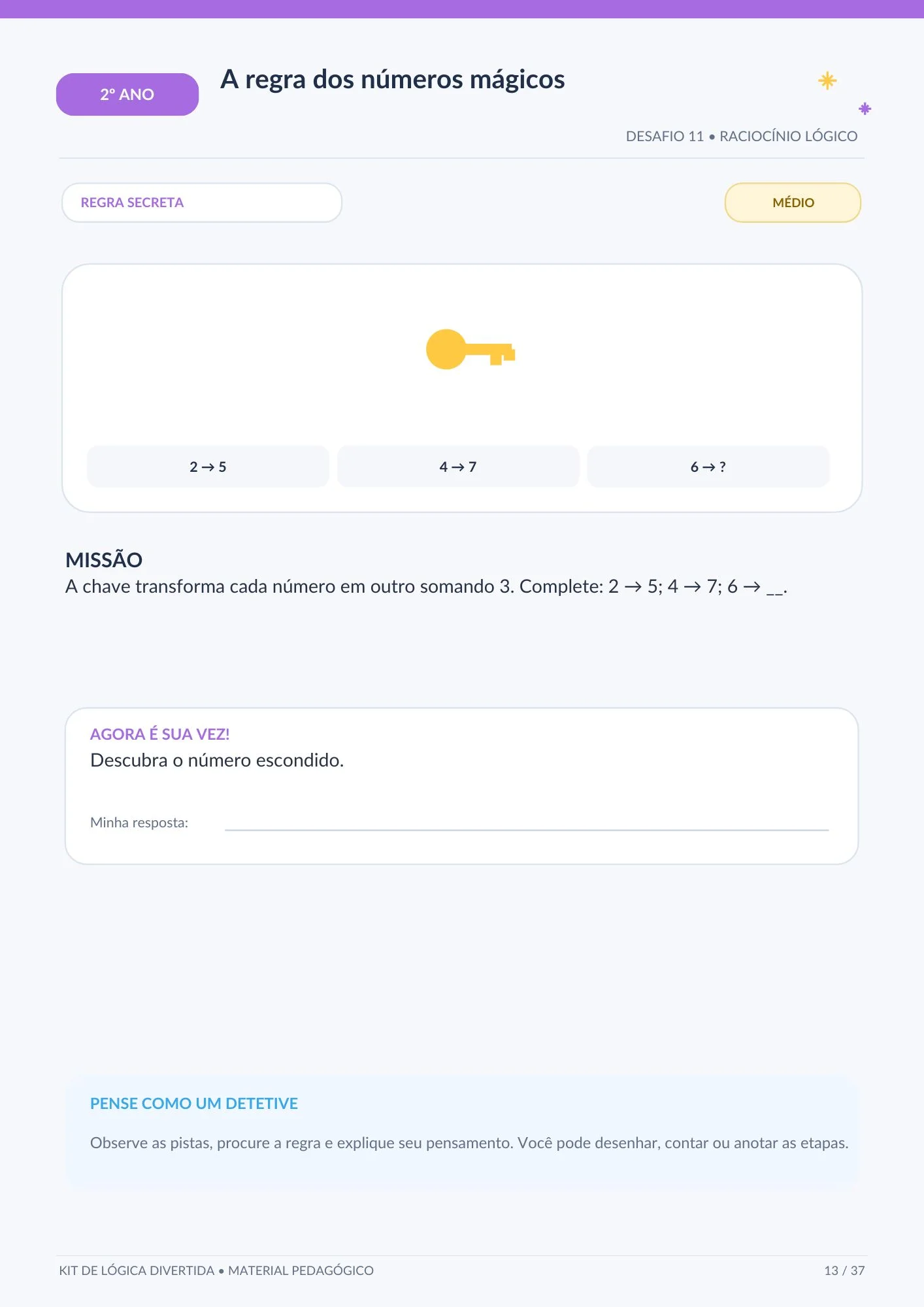 Desafios Matemáticos do 1º ao 5º Ano: Atividades Lúdicas para Imprimir — amostra 2: Kit com 30 desafios de lógica para o… Desafios Matemáticos do 1º ao 5º Ano: Atividades Lúdicas para Imprimir — amostra 2: Kit com 30 desafios de lógica para o…