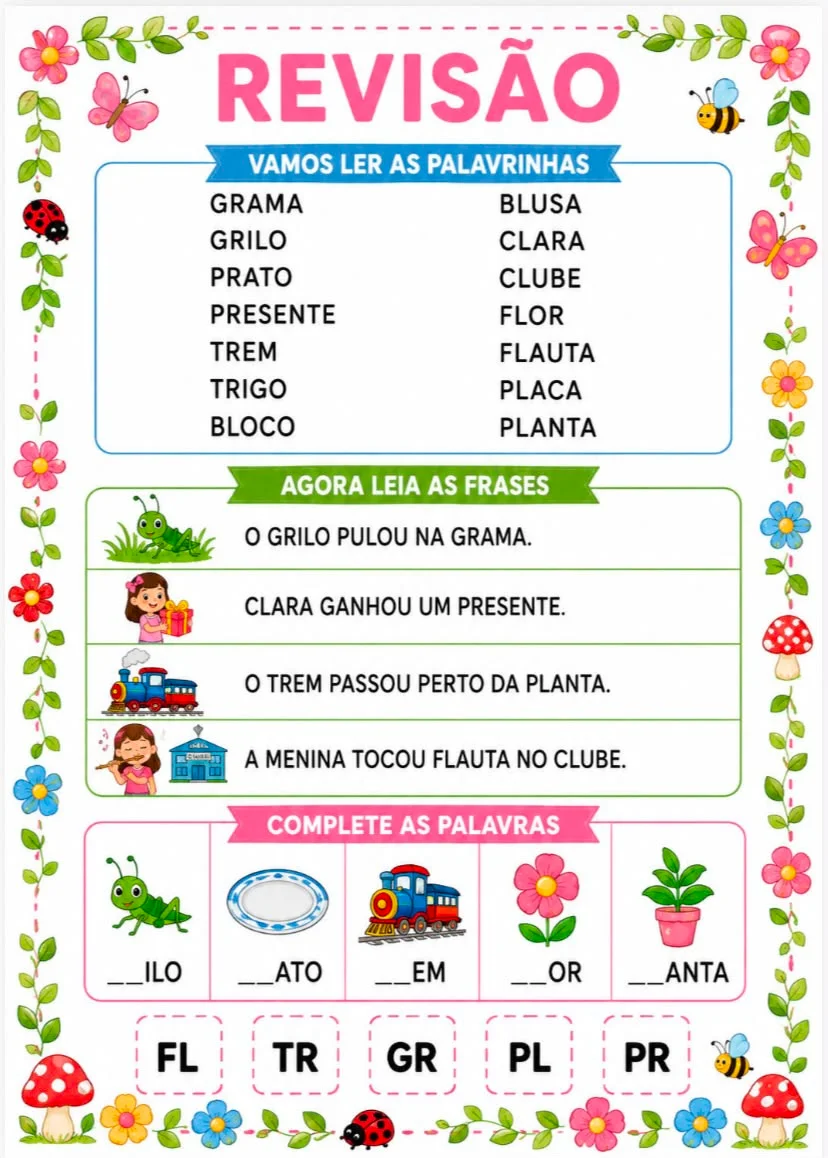 🌿 DESCOBRINDO AS PALAVRAS — SÍLABAS COMPLEXAS 🌿 — amostra 6: 🌿 DESCOBRINDO AS PALAVRAS — SÍLABAS COMPLEXAS 🌿 Depois das…