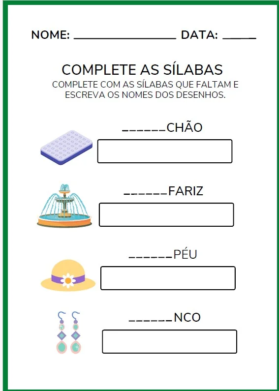 DESCOBRINDO AS SÍLABAS COMPLEXAS - ANOS INICIAIS — amostra 5: Um material completo para ajudar as crianças a avançarem na…