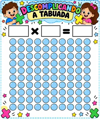 Descomplicando a tabuada! — amostra 1: ✖️ **TABUADA SEM COMPLICAÇÃO