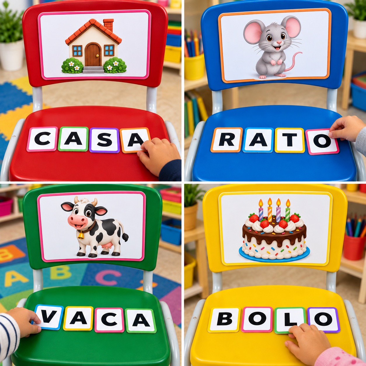 Descubra e Monte – Palavras em Pedaços | 30 Modelos para Alfabetização — amostra 1: Atividade lúdica e divertida para…