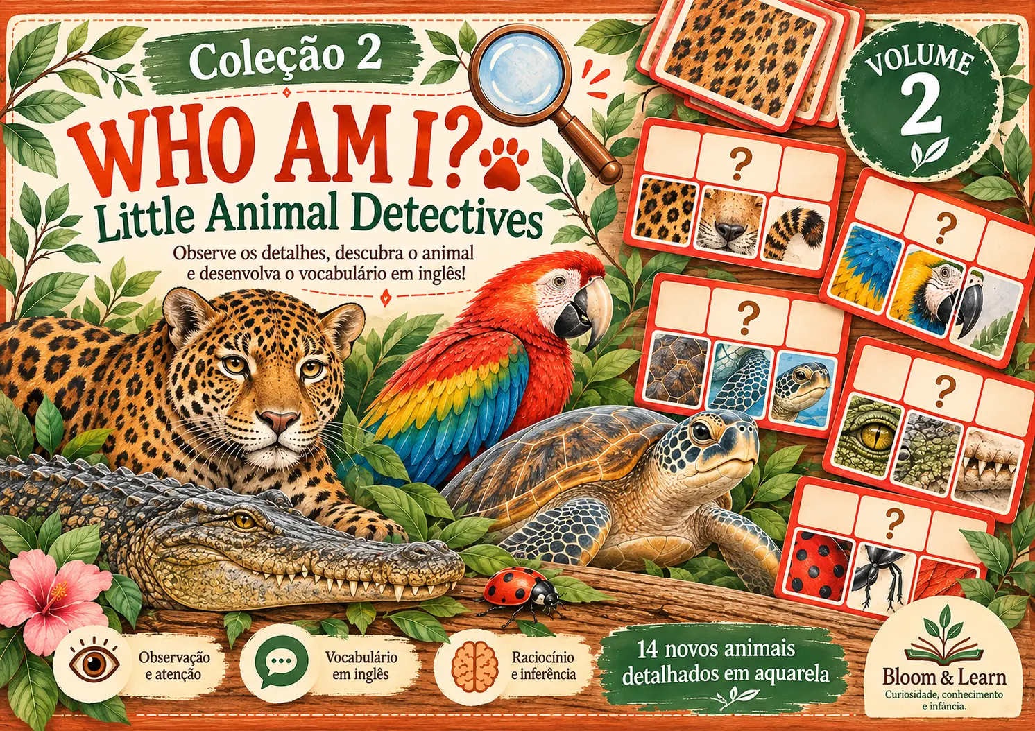Descubra o Animal! — WHO AM I? | Volume 2 PDF EDUCAÇÃO INFANTIL — capa do material