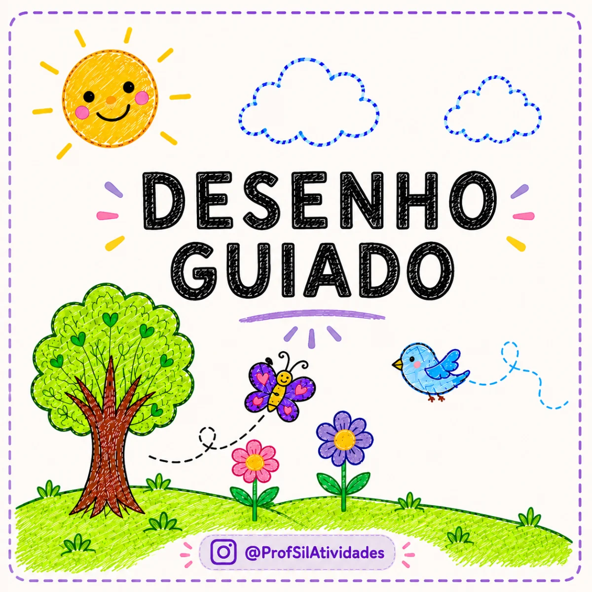 Desenho Guiado - atividade interdisciplinar — Alfabetização para Educação Infantil: Com comandos que orientam a criança…