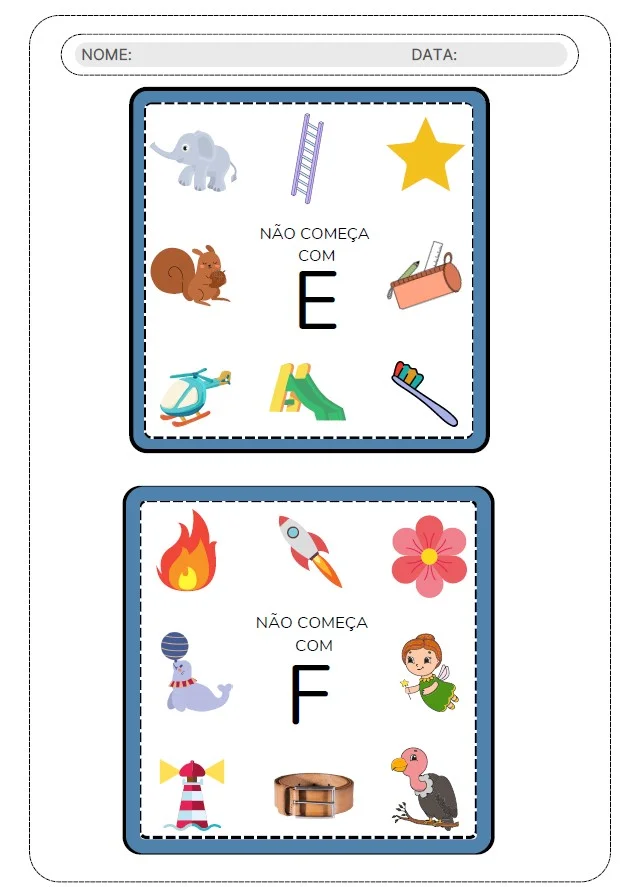 DESENHO INTRUSO - ATIVIDADE LÚDICA DE ALFABETIZAÇÃO — amostra 2: Aprender os sons das letras pode ser muito mais divertido…