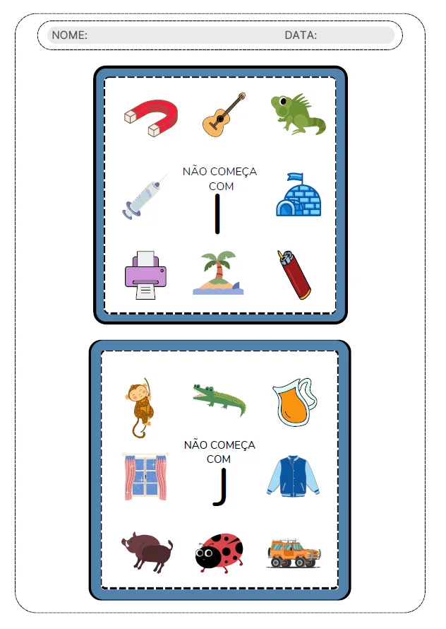 DESENHO INTRUSO - ATIVIDADE LÚDICA DE ALFABETIZAÇÃO — amostra 4: Aprender os sons das letras pode ser muito mais divertido…