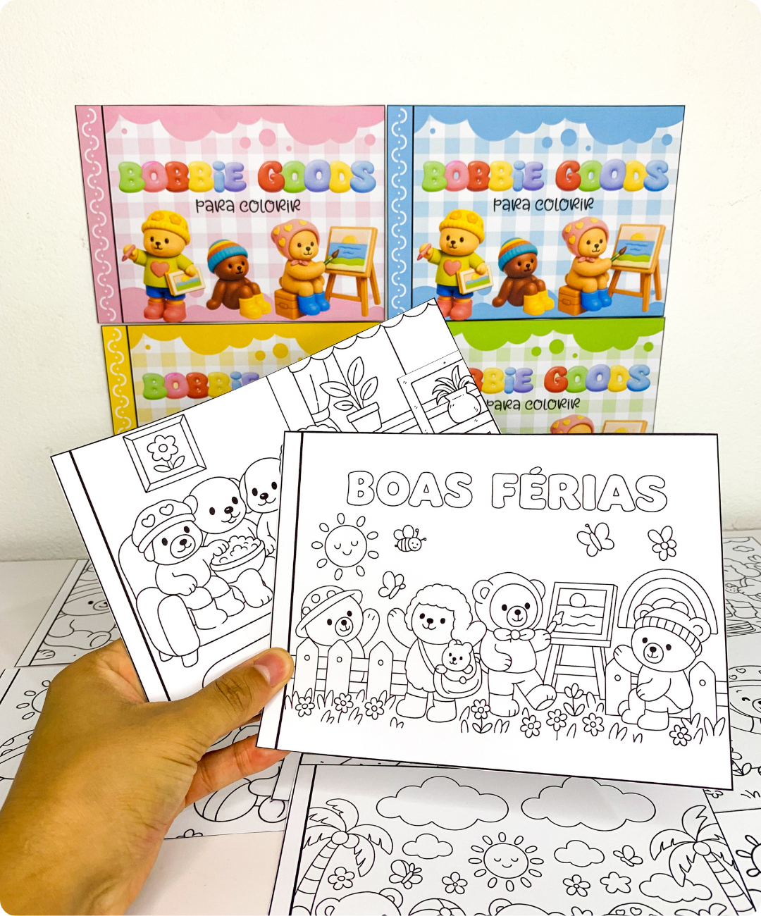 Desenhos de férias para imprimir e colorir — amostra 1: Uma opção de colorir para os intervalos da rotina