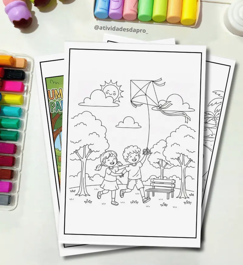 Desenhos para colorir: e-book com 100 opções para imprimir — amostra 1: Desenhos para colorir em PDF para imprimir