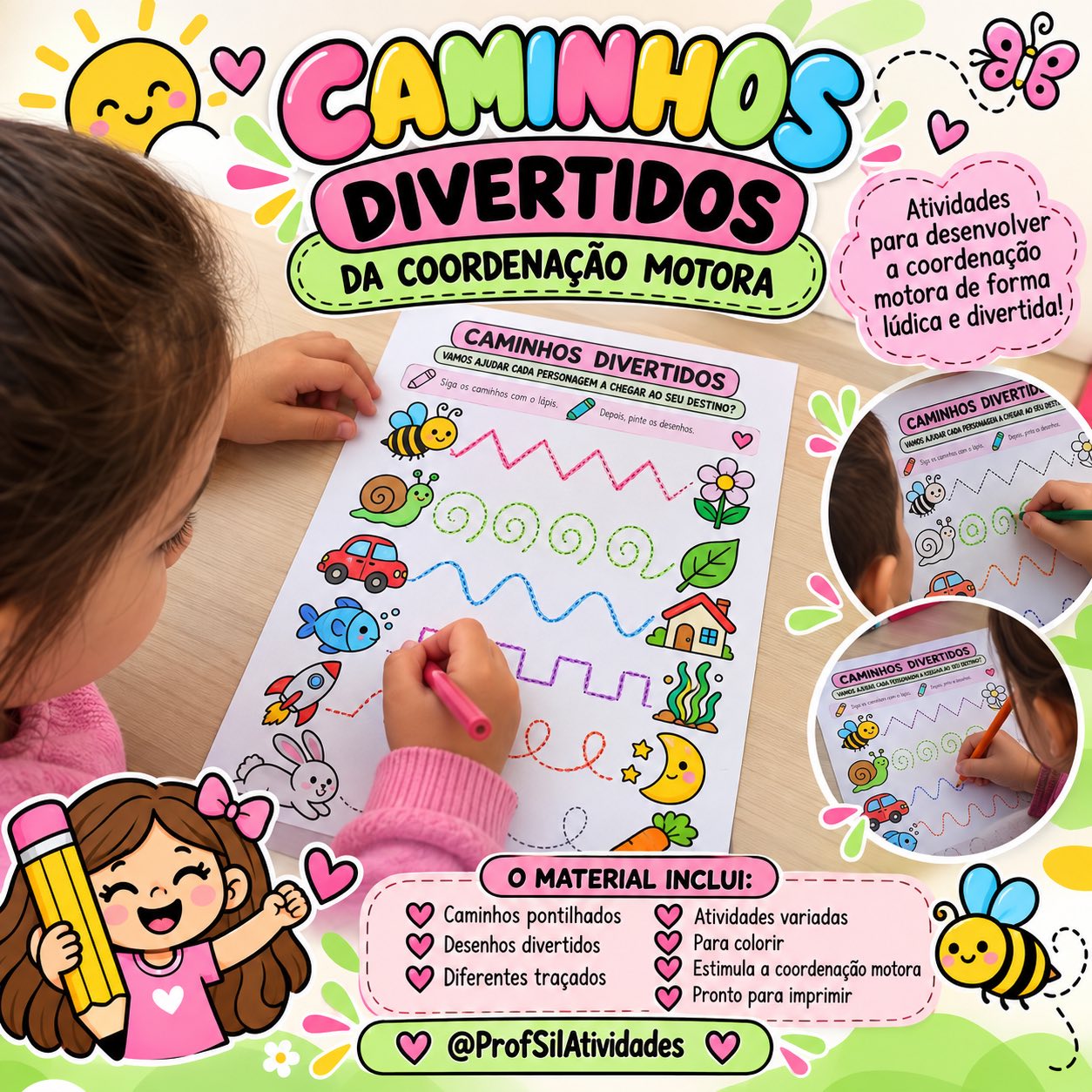 Desenvolvendo a Coordenação Motora na Educação Infantil — amostra 3: Material de apoio sobre coordenação motora fina, com…