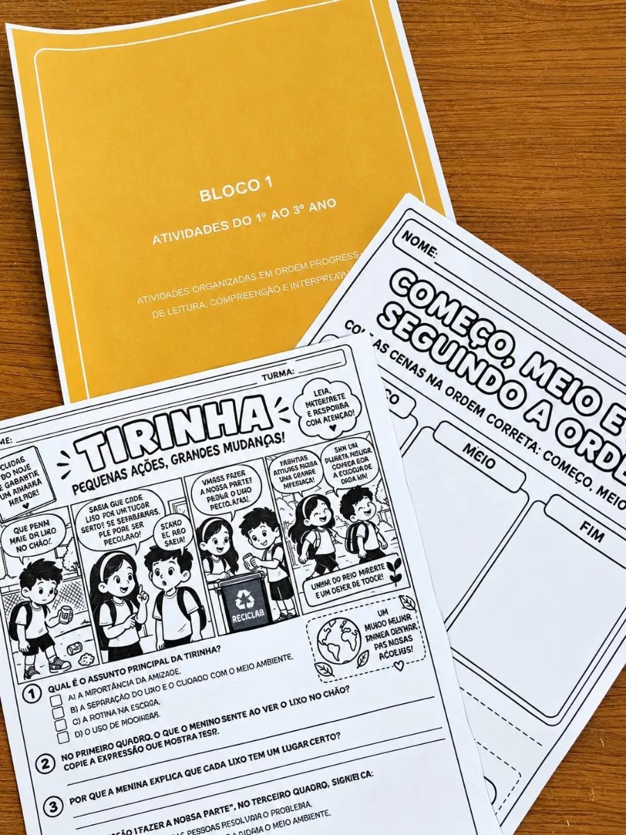 Desvendando A Leitura E Interpretação – 1º AO 5º ANO — amostra 2: Material completo com 100 páginas de leitura e…
