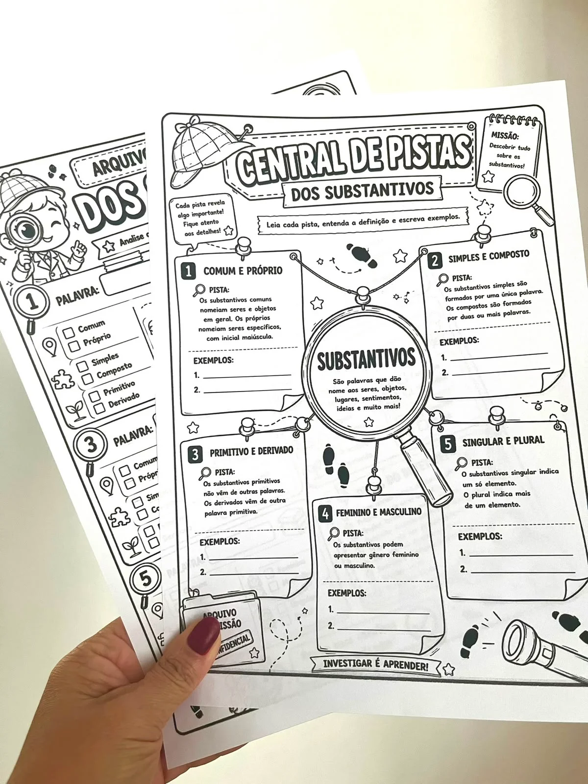 Detetive dos substantivos – Material Pedagógico — amostra 1: DETETIVE DOS SUBSTANTIVOS
