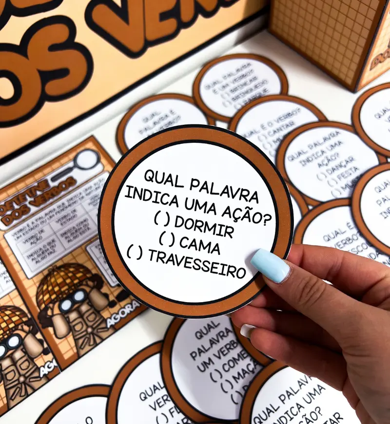 Detetive dos Verbos | PDF Língua Portuguesa 3° ao 5° Ano — amostra 4: Um material pedagógico lúdico desenvolvido para…