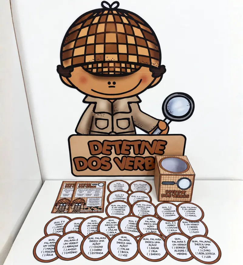 Detetive dos Verbos | PDF Língua Portuguesa 3° ao 5° Ano — Atividades para 3º ano: Um material pedagógico lúdico…