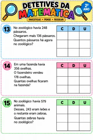 Detetives da matemática: Situações-problema — amostra 2: Material de Matemática para o 2º ano com 20 situações-problema +… Detetives da matemática: Situações-problema — amostra 2: Material de Matemática para o 2º ano com 20 situações-problema +…