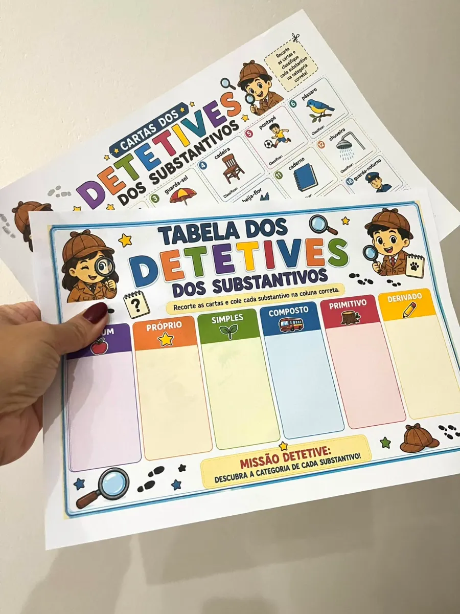 Detetivo dos substantivos Ideal para os anos iniciais 3° ano — amostra 3: Este material tem uma percepção de valor muito…